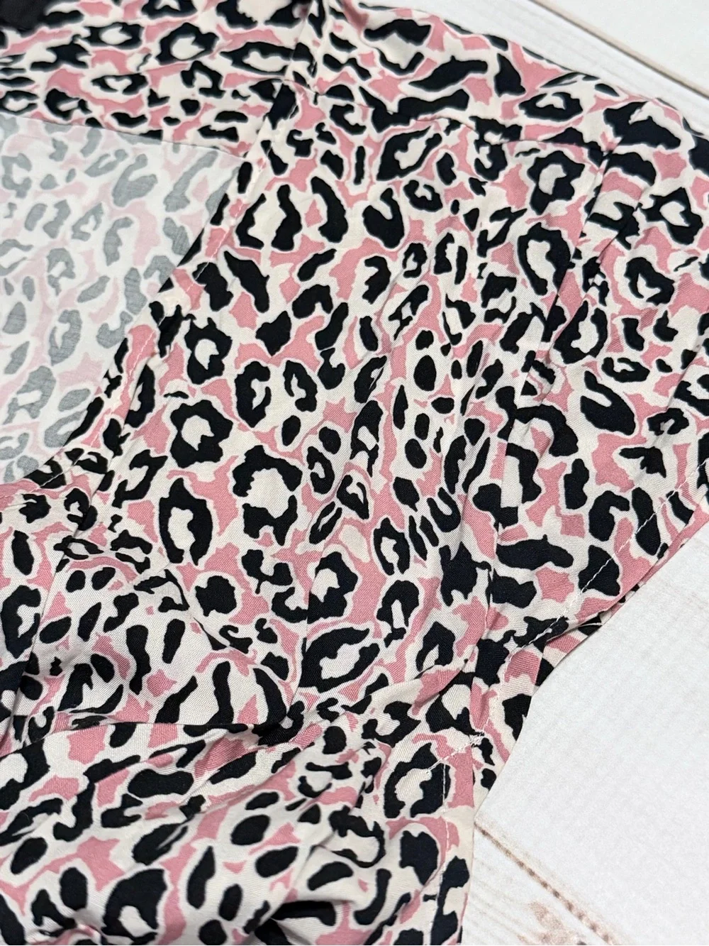 J. Crew Pink Leopard-Print Wrap Midi Dress